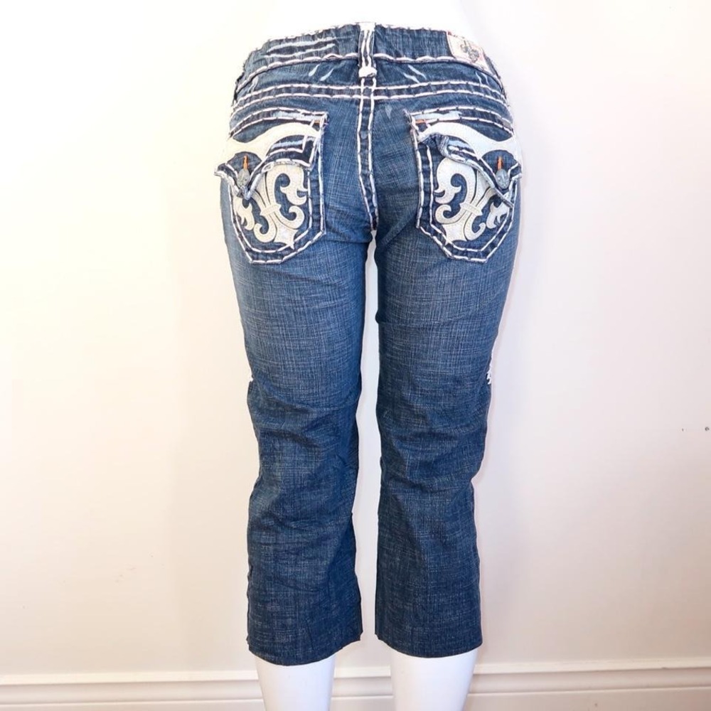 laguna beach fleur de lis capri jeans mcbling